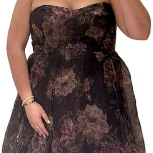 Floral Strapless Dress